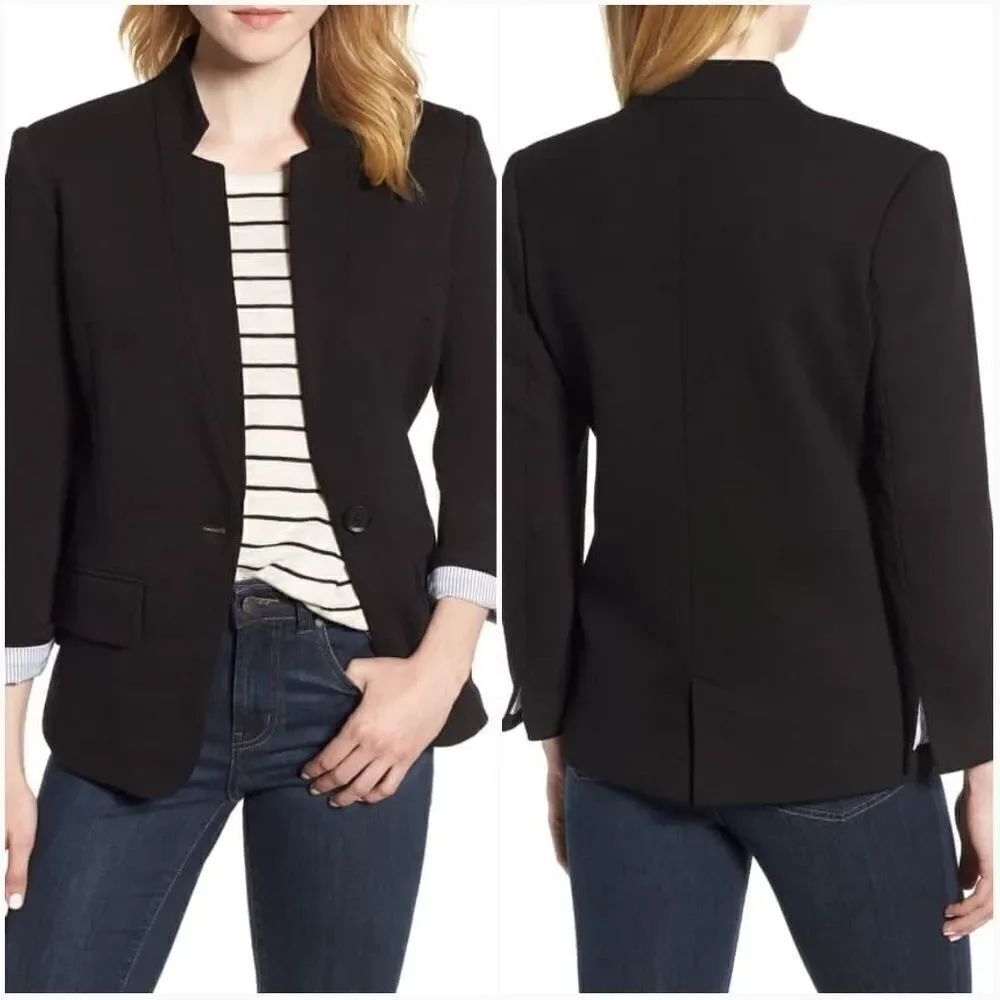 Olivia Moon Cotton Blend Knit Blazer Sz XSP